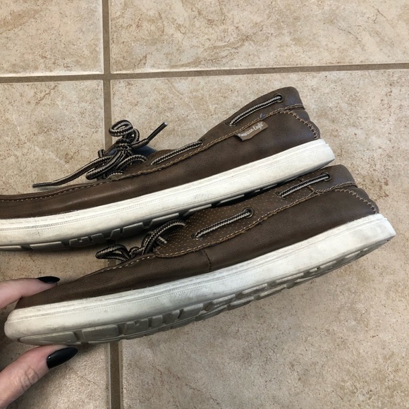 Mens American Eagle Brown Slip On Loafers Boat Shoes Size 6 - Picture 5 of 7